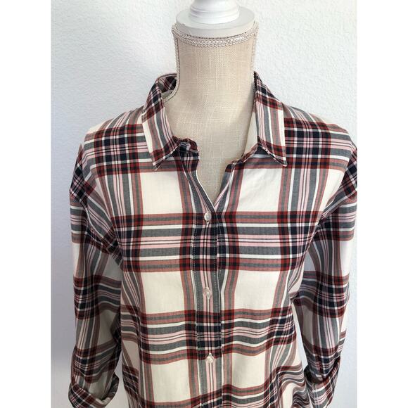 Barbour Oversized Plaid Button Down Shirt- US16 - Picture 2 of 6